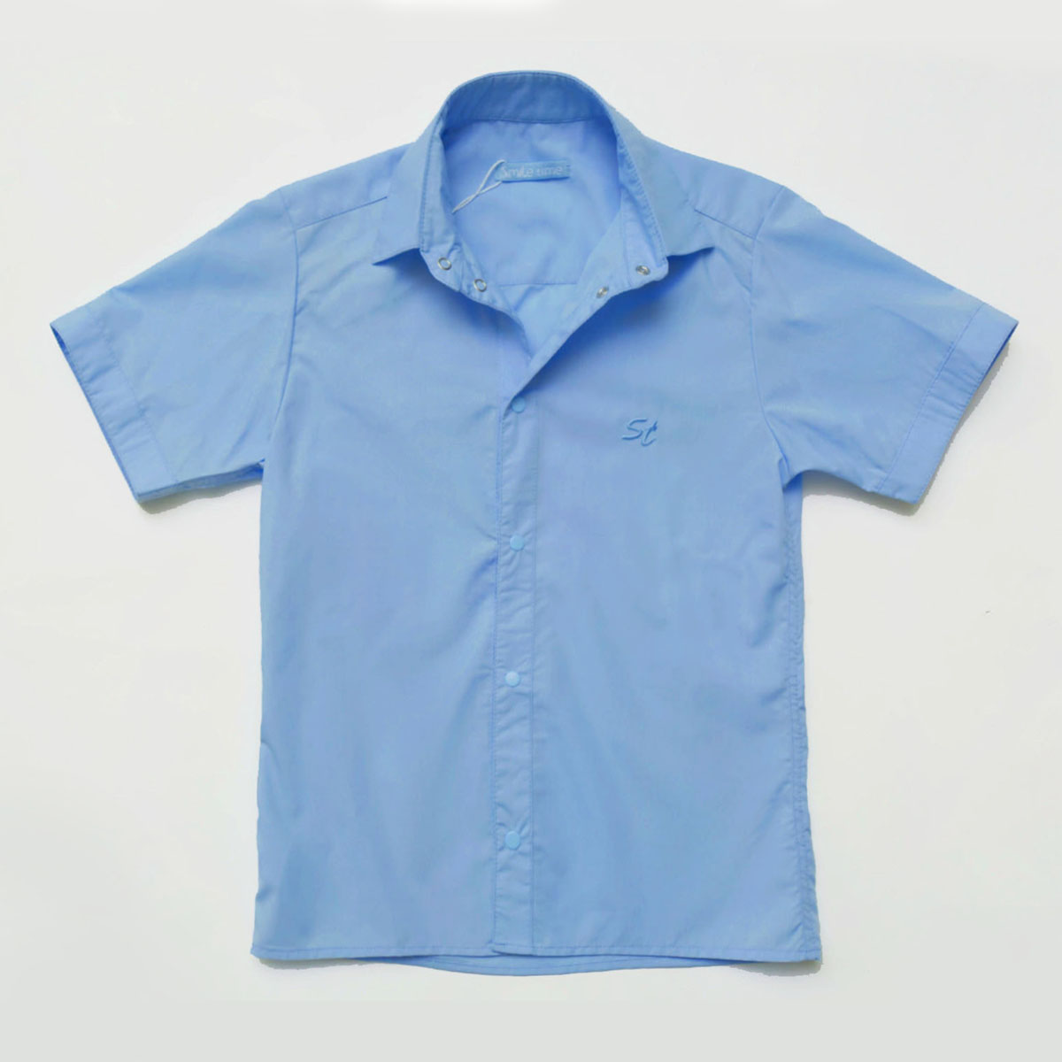 Рубашка для мальчика SmileTime с коротким рукавом Classic, синяя