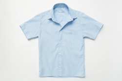 Рубашка для мальчика, короткий рукав, голубая, SmileTime Classic