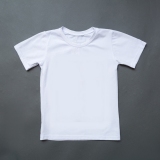Базовая футболка спортивная, белая, стрейч кулир Basic Sport, SmileTime