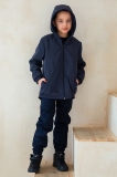 Куртка ветровка удлиненная, на трикотажной подкладке, для мальчика, SmileTime New Stylish, темно-синяя