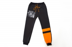 Штаны спортивные для мальчика SmileTime Unlimeted, черный с оранжевым